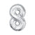 Gigantic Silver Foil Number Balloons, 34 Inches I Silver Number Eight Balloon I UK