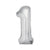 Gigantic Silver Foil Number Balloons, 34 Inches I Silver Number One Balloon I UK
