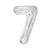 Gigantic Silver Foil Number Balloons, 34 Inches I Silver Number Seven Balloon I UK