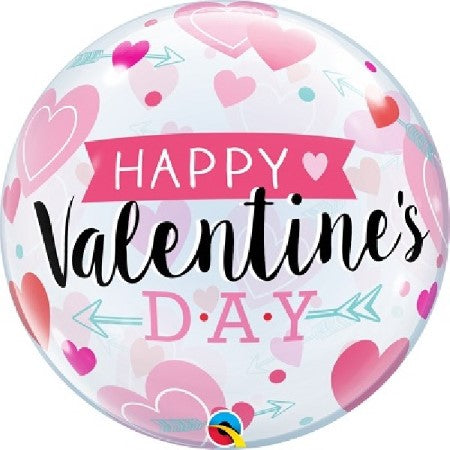 Happy Valentine&#39;s Day Bubble Balloon I Helium Collection Ruislip I My Dream Party Shop