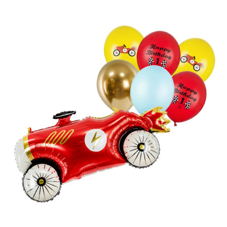 Red Car Helium Balloons I Collection Ruislip I My Dream Party Shop