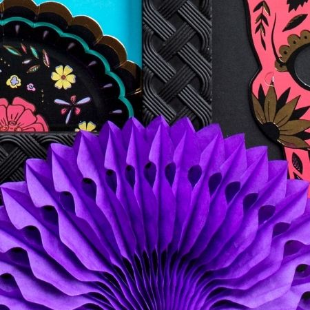 Violet Rosette Fans I Purple Party Decorations I My Dream Party Shop UK