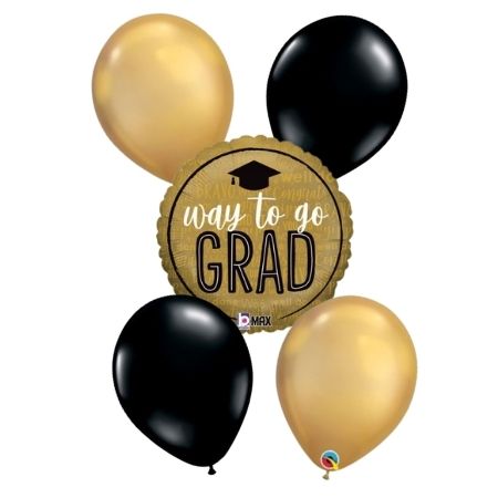 Way to Go Grad Latex Helium Balloon Set I Collection Ruislip I My Dream Party Shop