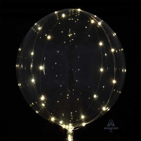 Giant White LED Crystal Clearz Balloon I Helium Collection Ruislip I My Dream Party Shop