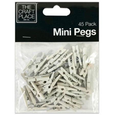 White Mini Wooden Pegs I Modern Party Supplies I My Dream Party Shop