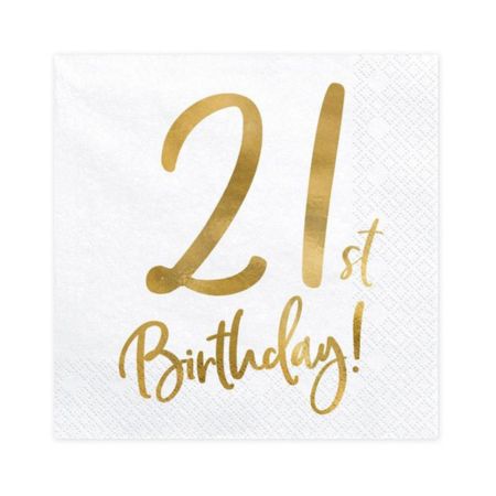 21st Birthday Napkins I 21st Birthday Party Supplies I My Dream Party Shop UK