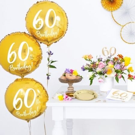 60th Birthday Napkins I Modern 60th Birthday Party Supplies I My Dream Party Shop UK