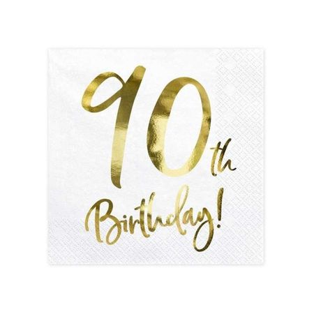 90th Birthday Party Napkins Party Deco I 90th Birthday Decorations I My Dream Party Shop UK