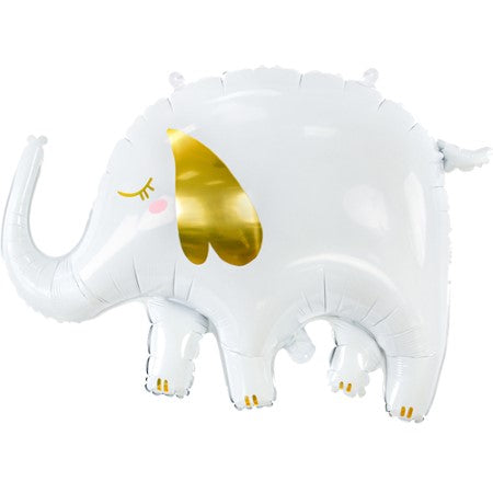Cute White Elephant Balloon I Fun Foil Shape Balloons I My Dream Party Shop