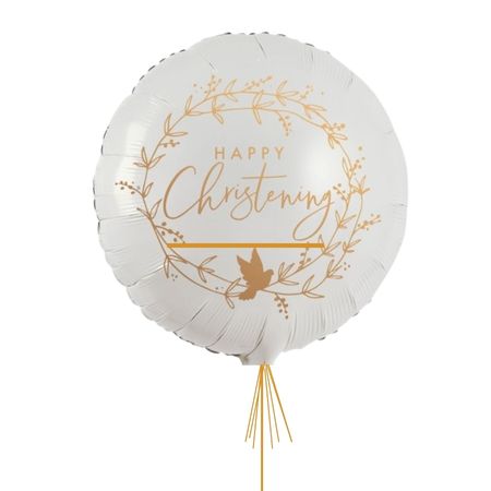 Happy Christening Balloon 22 inches I Helium Balloons for Collection Ruislip I My Dream Party Shop