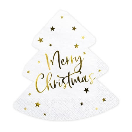 Tree Shaped Merry Christmas Napkins I Christmas Party I My Dream Party Shop