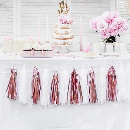 White Tassel Garland I Stunning White Decorations UK