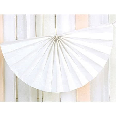 White Tissue Fan Garland I Modern White Party Decorations I My Dream Party Shop I UK