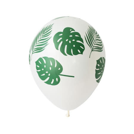 Tropical Palm Leaf White Latex Balloons I Tropical Party Supplies I My Dream Party Shop I UK