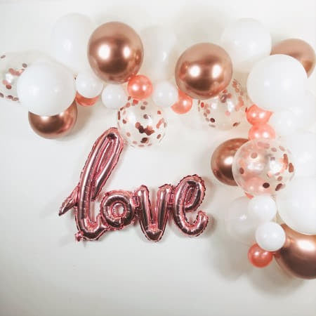 Rose Gold and White Balloon Garland Kit I Balloon Clouds I My Dream Party Shop UK