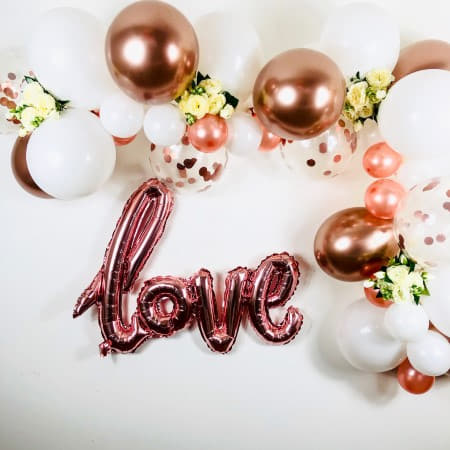 White and Rose Gold Balloon Garland Kit I Balloon Clouds I My Dream Party Shop UK