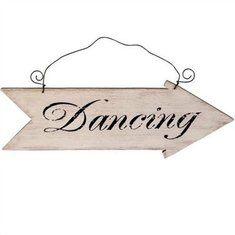 Rustic Wooden Dancing Sign I Party and Wedding Signs I UK