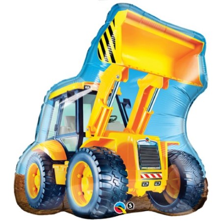 Yellow Construction Digger Supershape Balloon I Fun Foil Shapes I My Dream Party Shop