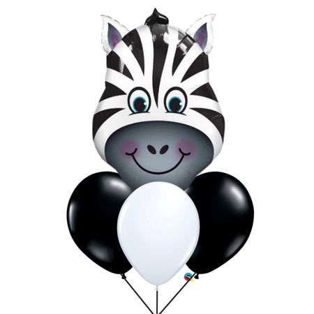 Zebra Helium Balloon Bouquet I Balloons for Collection Ruislip I My Dream Party Shop