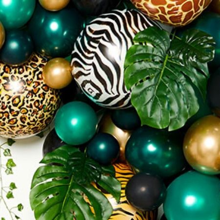 Metallic Zebra Print Orbz Balloon I Jungle Party I My Dream Party Shop UK