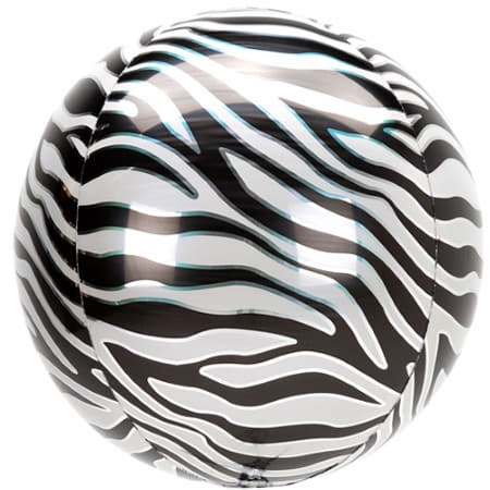 Metallic Zebra Print Orbz Balloon I Jungle Balloons I My Dream Party Shop UK