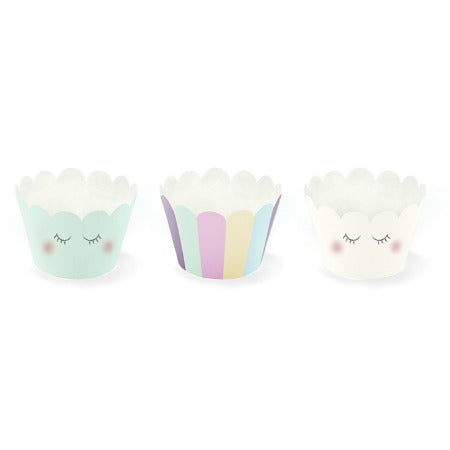 Pastel Unicorn Cupcake Wrappers I 6 pack I Unicorn Party Decorations I UK