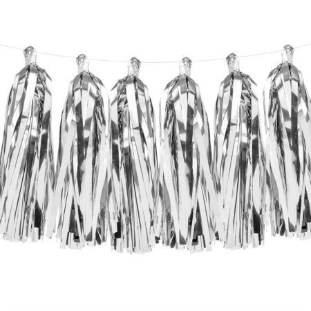 Silver Foil Tassel Garland - My Dream Party Shop