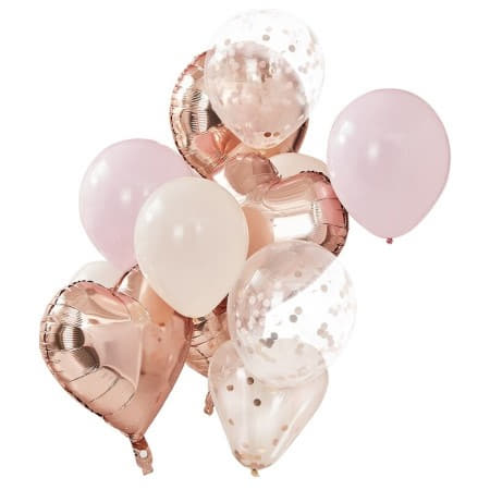 Blush and Rose Gold Balloon Bundle I Modern Balloon Bundles I My Dream Party Shop UK