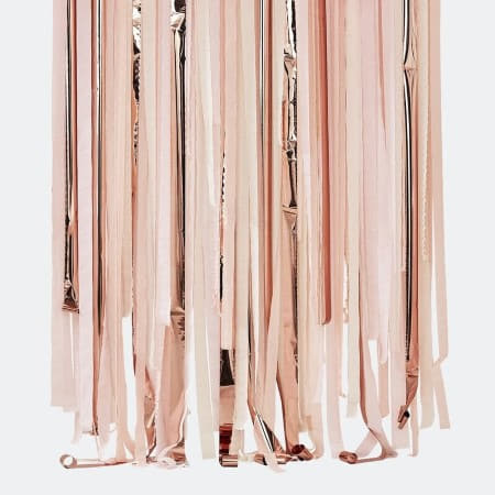 Blush Pink and Rose Gold Streamer Backdrop Kit I Modern Party Decorations I My Dream Party Shop UK