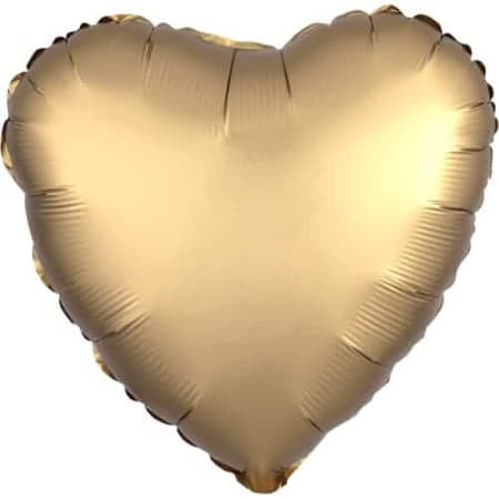 Satin Luxe Gold Heart Foil Balloon I Modern Party Balloons I My Dream Party Shop UK