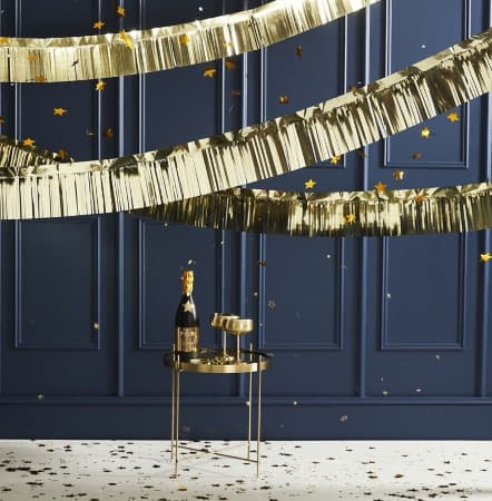 Gold Foiled Fringe Garland Decoration I Modern Gold Party Decorations I My Dream Party Shop UK