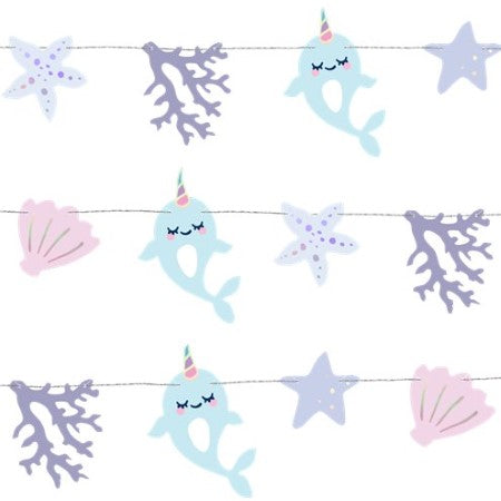 Under the Sea Garland I Narwhal Party Supplies I My Dream Party Shop
