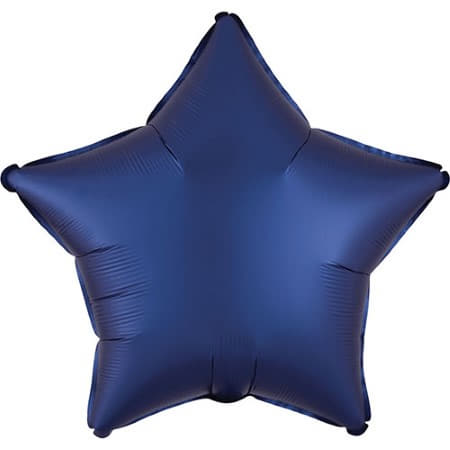 Satin Luxe Navy Blue Star Foil Balloon I Modern Party Balloons I My Dream Party Shop UK