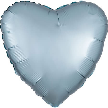 Satin Luxe Pastel Blue Heart Foil Balloon I Modern Party Balloons I My Dream Party Shop UK