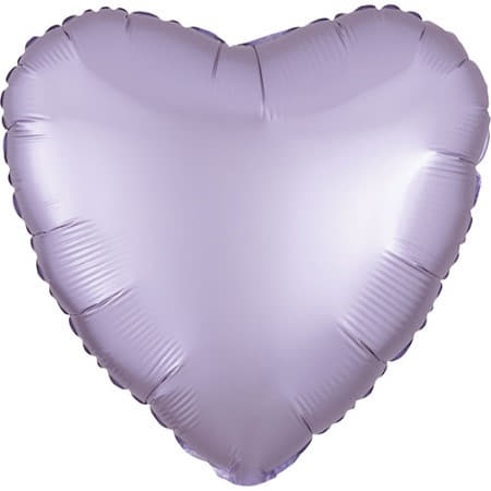 Satin Luxe Pastel Lilac Heart Foil Balloon I Modern Party Balloons I My Dream Party Shop UK