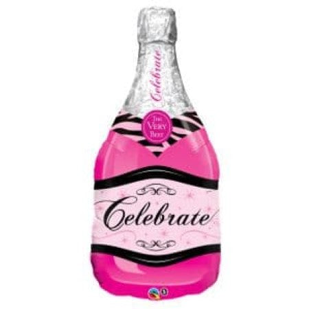 Hot Pink Champagne Bottle Balloon I Fun Foil Shapes I My Dream Party Shop