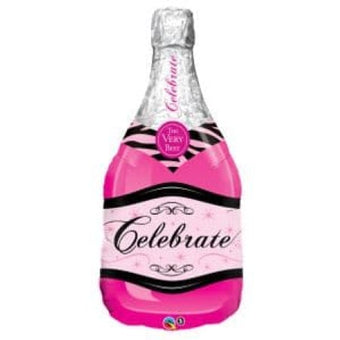 Hot Pink Champagne Bottle Balloon I Helium Balloons Ruislip I My Dream Party Shop