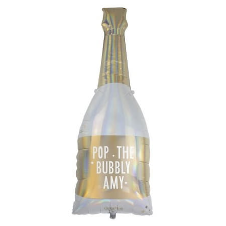 Personalised Champagne Bottle Balloon I Modern Party Balloons I My Dream Party Shop UK