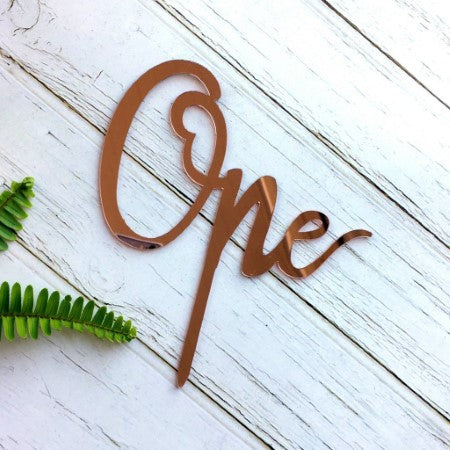 Rose Gold One Cake Topper I First Birthday Party I My Dream Party Shop
