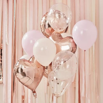 Blush and Rose Gold Balloon Bundle I Modern Balloon Bouquets I My Dream Party Shop UK