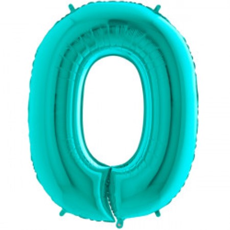 Helium Inflated Tiffany Blue Foil Number Balloons for Collection Ruislip I My Dream Party Shop