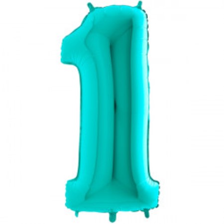 Helium Inflated Tiffany Blue Foil Number Balloons for Collection Ruislip I My Dream Party Shop